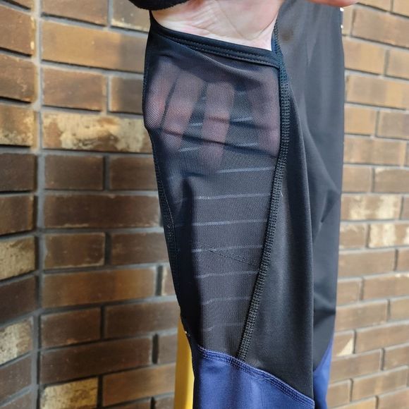 Champion spandex leggings multi stripe zip ankle mesh pockets athletic - Picture 9 of 9